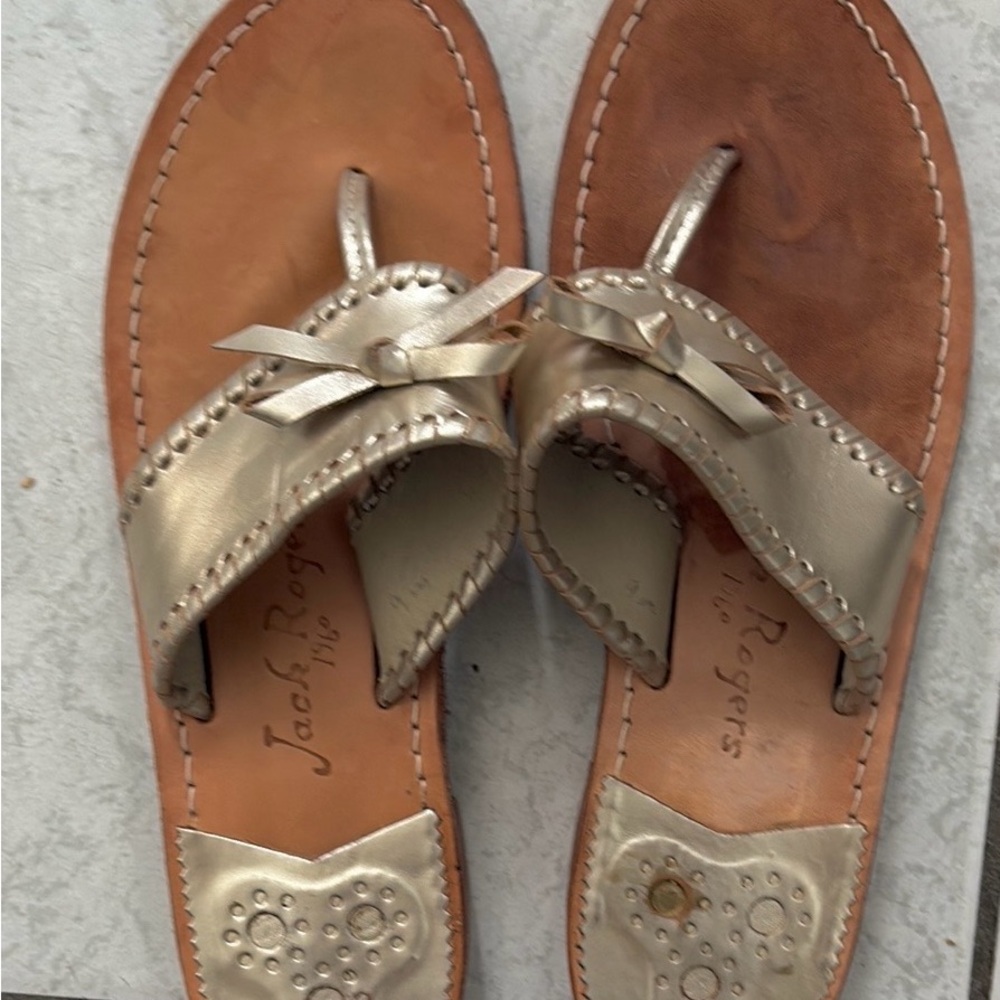 Jack Rogers Metallic Gold Women's Sandals